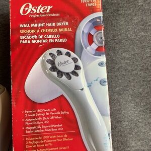 Oster Professional Wall Mount Hair Dryer - White and Red